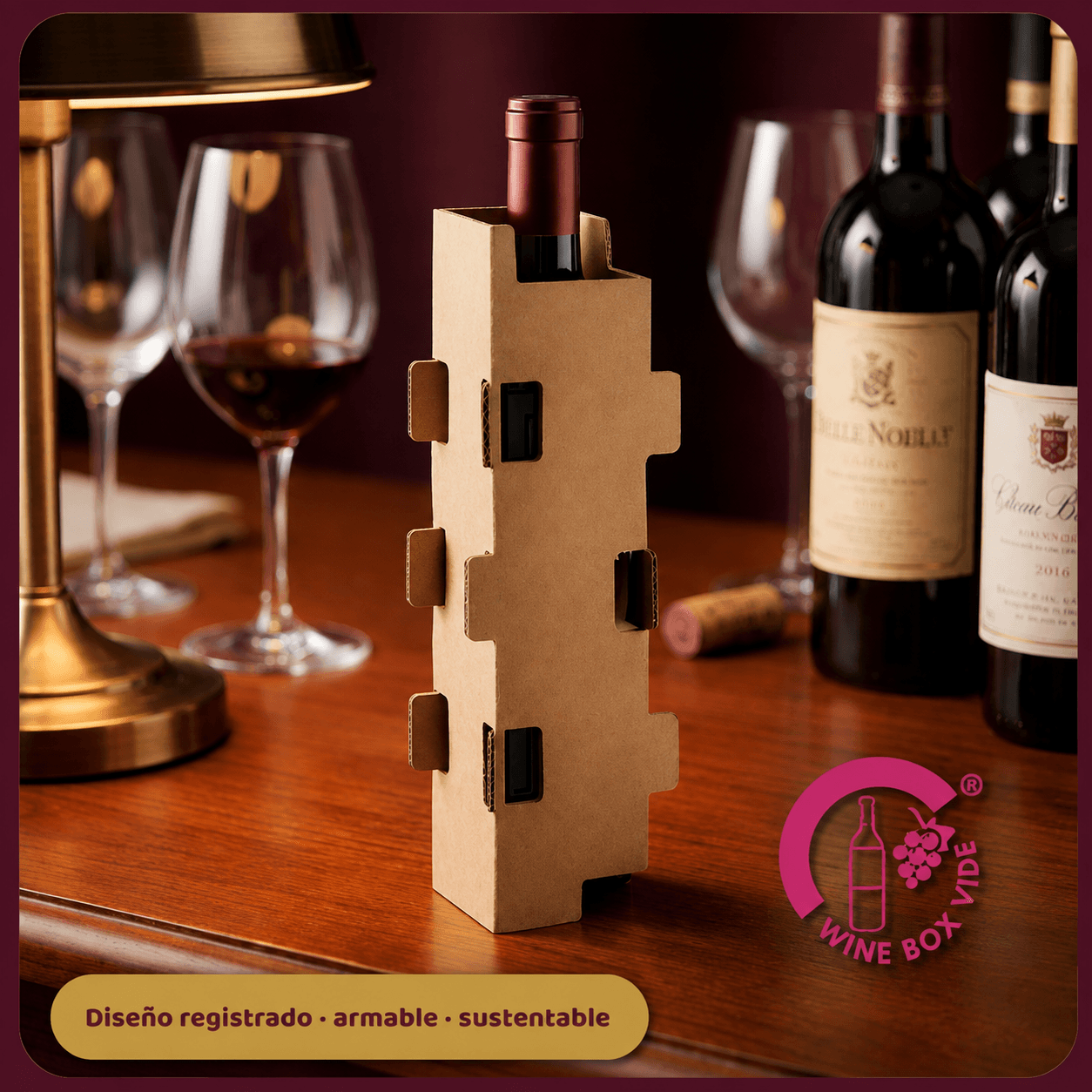 Inserto protector Wine Box Vide para botella de vino